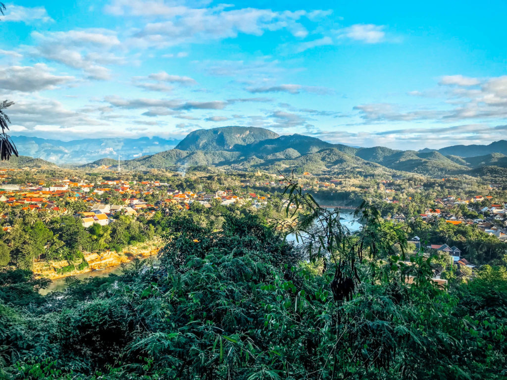 Vue depuis la Phou Si mountain