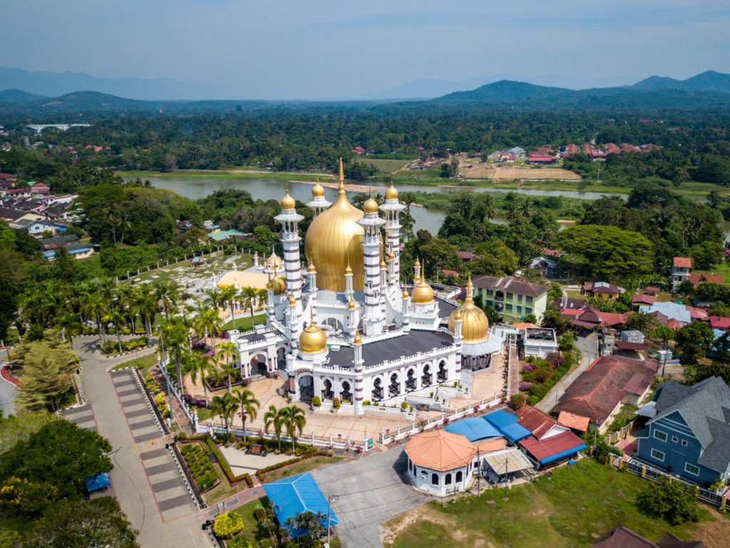 La mosquée Ubudiah vue du ciel